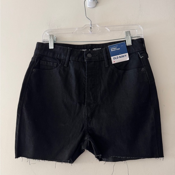 Old Navy Pants - NEW! Old Navy Black DIY Raw Hem High Rise Shorts‎